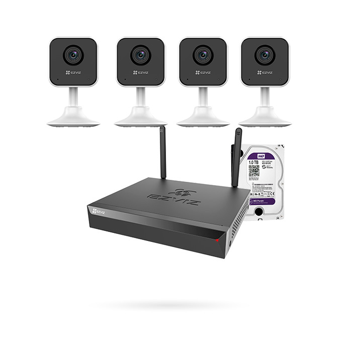 KIT 4 CAMARAS EZVIZ INTERIOR