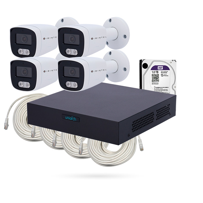 KIT 4 CAMARAS EXTERIOR IBINTEL