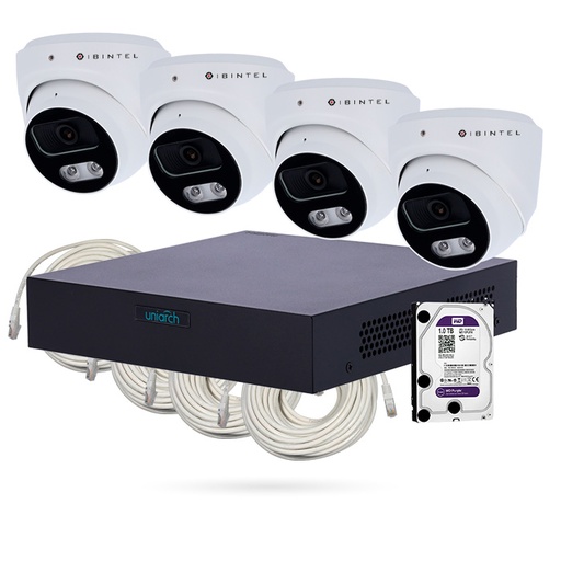 [CTKTBT000001] KIT PRO 4 CAMARAS INTERIOR IBINTEL