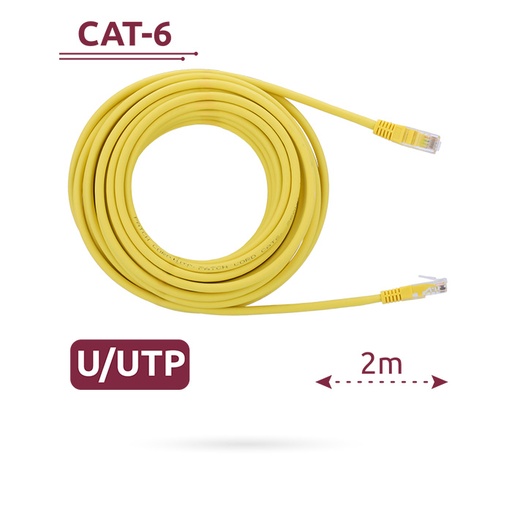 [ACCBUT000036] CABLE UTP CAT 6 2M AMARILLO