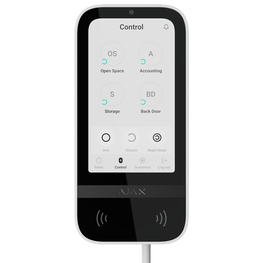 [INCEAF000019] AJAX FIBRA KEYPADTOUCHSCREEN BLANCO